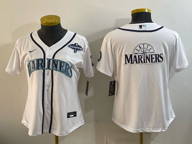 Youth 2026 Seattle Mariners Blank White Game Nike MLB Jersey style 0011